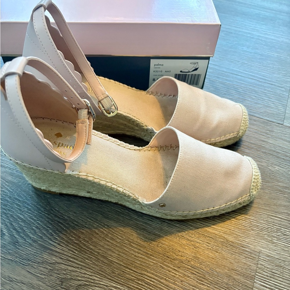 Kate Spade Blush Espadrille Wedges - Picture 2 of 8
